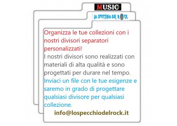 MUSICMAT - Separatori, Divisori, Classificatori personalizzati, per Vinili, CD, DVD, Bluray, Musicassette. 