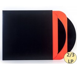 Copertine Cofanetto per 2/3 LP o 12", cartoncino NERO dorso 5mm, forza 300gr / m², senza foro centrale - 5 pezzi