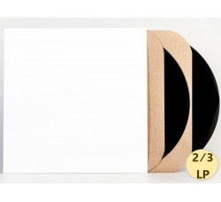 Copertine Cofanetto per 2/3 LP o 12", cartoncino BIANCO dorso 5mm, forza 300gr / m², senza foro centrale - 5 pezzi
