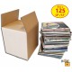 AV_BOX - Scatola Contenitore Cartone KRAFT per Spedire fino a 125 Dischi Vinile 12” LP 