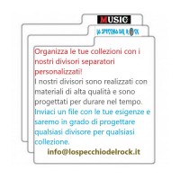 MUSIC MAT -  Divisori "PERSONALIZZATI" per la tua collezione di dischi, libri, fumetti e altro ancora 