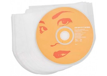 MUSIC MAT  - Bustine ANTISTATICHE protettive per CD/DVD/Blu-ray giapponesi 125x125 mm semicircolari - 50.pezzi 