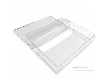 MUSICMAT - Custodie per musicassette trasparente con perni - dim: 10,9 x 6,9 x 1,65 cm -10 pz