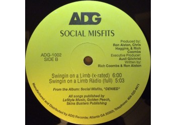 Social Misfits – Swingin On A Limb, Vinyl, 12", 33 ⅓ RPM, Anno 1992 
