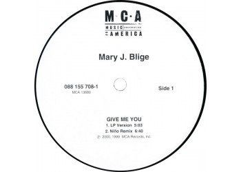 Mary J. Blige – Give Me You / Let No Man Put Asunder,  Vinyl, 12", 33 ⅓ RPM, Anno 2000