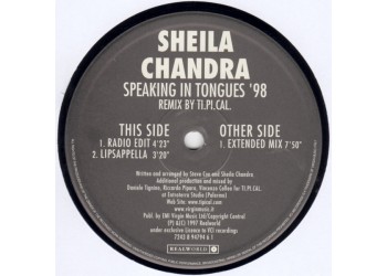 Sheila Chandra – Speaking In Tongues '98, Vinyl, 12", 33 ⅓ RPM, Anno 1997