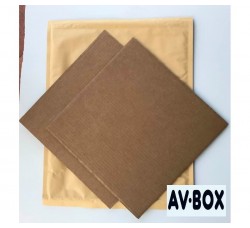 AV_BOX - SET Busta pluriball + due Piastre di rinforzo cartone Kraft per spedire LP/12