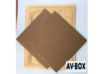 AV_BOX 8888 - SET Busta pluriball + due Piastre di rinforzo cartone Kraft per spedire LP/12