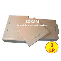 BOXAM 2036401 - Scatole Cartone KRAFT per Spedizione di Vinili (2-3 LP) - 10.Scatole