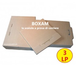 BOXAM 2036401 - Scatole Cartone KRAFT per Spedizione di Vinili (2-3 LP) - 10.Scatole