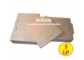 BOXAM 2036401 - Scatole Cartone KRAFT per Spedizione di Vinili (2-3 LP) - 10.Scatole