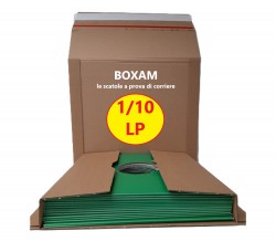 BOXAM 2021801- Scatola cartone KRAFT "LA MIGLIORE" per spedire in sicurezza da 1 a 10 dischi LP/12” 