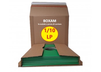 BOXAM 2021801- Scatola cartone KRAFT "LA MIGLIORE" per spedire in sicurezza da 1 a 10 dischi LP/12” 