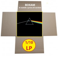 BOXAM 2021501 - Scatola di cartone KRAFT altezza VARIABILE per  (1/10) dischi LP - conf. 10 pz