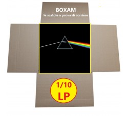 BOXAM 2021501 - Scatola di cartone KRAFT altezza VARIABILE per  (1/10) dischi LP - conf. 10 pz