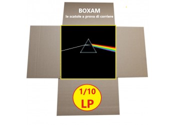 BOXAM 2021501 - Scatola di cartone KRAFT altezza VARIABILE per  (1/10) dischi LP - conf. 10 pz