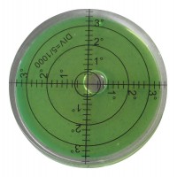 MUSIC MAT - Livella bolla circolare Ø 66 x 11 mm  per il livellamento del giradischi verde
