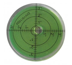 MUSIC MAT - Livella bolla circolare Ø 66 x 11 mm  per il livellamento del giradischi verde