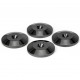 DYNAVOX - Set di 4 anelli a punta in argento per supporti HI-FI (black) 