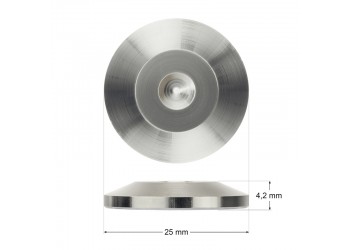 DYNAVOX - Set di 4 anelli a punta in argento per supporti HI-FI (silver) 