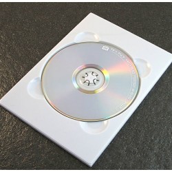 MUSIC MAT - Vassoio per (UNO) 1 CD colore BIANCO adatto per incollaggio nei Book (10.pezzi) 