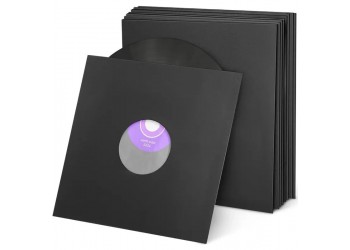 MUSIC MAT - inner Buste "FODERATE" carta "DELUXE" Nero, PER DISCHI 45 giri 7" ( conf. 50 pz)