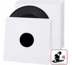 MUSIC MAT - COPERTINE con foro fustellato per 12" Maxi Single Cartoncino BIANCO Forza 280gr m² (10 copertine)