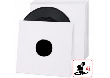  MUSIC MAT - COPERTINE con foro fustellato per 12" Maxi Single Cartoncino BIANCO Forza 280gr m² (10 copertine)