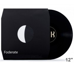 MUSIC MAT - BUSTE INTERNE per LP/12” FODERATE Neri , 80g, angoli TAGLIATI (25 buste)