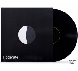 MUSIC MAT - BUSTE INTERNE per LP/12” FODERATE Nere, 80g, angoli RETTI (25 buste)