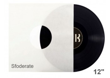 MUSIC MAT - BUSTE INTERNE per LP/12” SFODERATE bianche, 90g, angoli RETTI (25 buste)