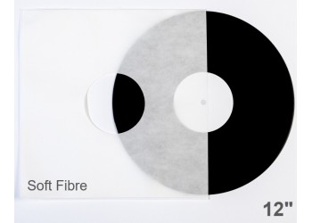 MUSIC MAT - BUSTE INTERNE "SOFT FIBRE SLEEVE" per LP/12" Antistatic CON FORO (20 buste)