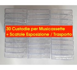 MUSIC MAT - Custodie 30 (TRENTA) per Musicassette inclusa scatola di archiviazione  