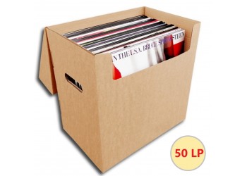 AV_BOX - Scatola Contenitore cartone KRAFT per (50) dischi vinile 12" LP 33 giri (1pz)