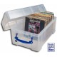 REALLY USEFUL -  Box L9XL Contenitore Antiurto in PVC trasparente per 100/140 dischi vinile 7"/45 giri