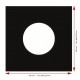 MUSIC MAT - Inner SFODERATE Inner  interne per dischi 45 giri 7" colore NERO, Conf.50.pezzi