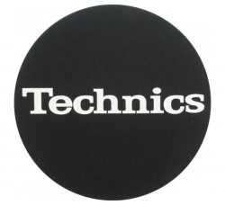 TECHNICS TAPPETINO SLIPMAT per Giradischi in feltro antistatico - Grafica NERO logo Bianco