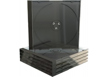 CUSTODIA PER CD / DVD VASSOIO NERO 142x124x10,4mm 60g cadauna - MACCHINABILE
