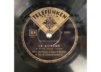 Orchestra Filarmonica di Berlino  La Boheme  Shellac, 12", 78 RPM