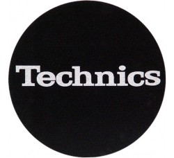 TECHNICS TAPPETINO SLIPMAT per Giradischi in feltro antistatico - Grafica NERP logo Argento