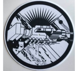 SLIPMAT Tappetino per Giradischi in feltro antistatico, antiscivolo Grafica "PINK STEEL HAND" 1.pz