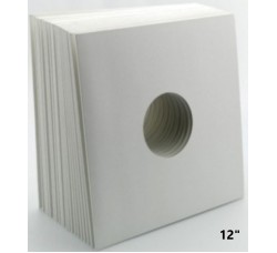 Copertine per Vinili (LP-12") colore bianco con due fori (10.Pezzi) Cod.F0097