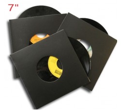 Copertina per dischi 45 RPM 7" Pollici colore NERO (10Pz) Cod.F2007