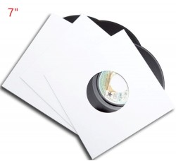 Copertine DELUXE per dischi (7" Pollici) 45 RPM colore BIANCO  Cod.2002A