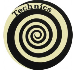 TECHNICS TAPPETINO SLIPMAT per Giradischi in feltro antistatico - Grafica REFLEX logo giallo