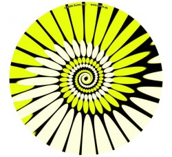 Tappetino Slipmat "ZOMO" stroboscopico Paint yellow  /  Feltro Antistatico / 1pz