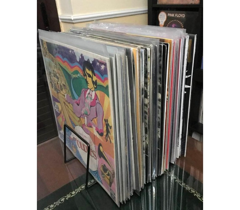 Supporto per dischi nero / Vinile Records LP Table-Rack