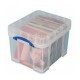 Contenitore REALLY USEFUL - Box Antiurto PVC trasparente per 90/100 LP/12"