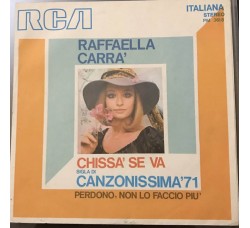 Raffaella Carrà - Chissà se va - Copertina Etichetta RCA PM 3618 (7") 