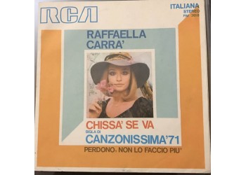 Raffaella Carrà - Chissà se va - Copertina Etichetta RCA PM 3618 (7") 